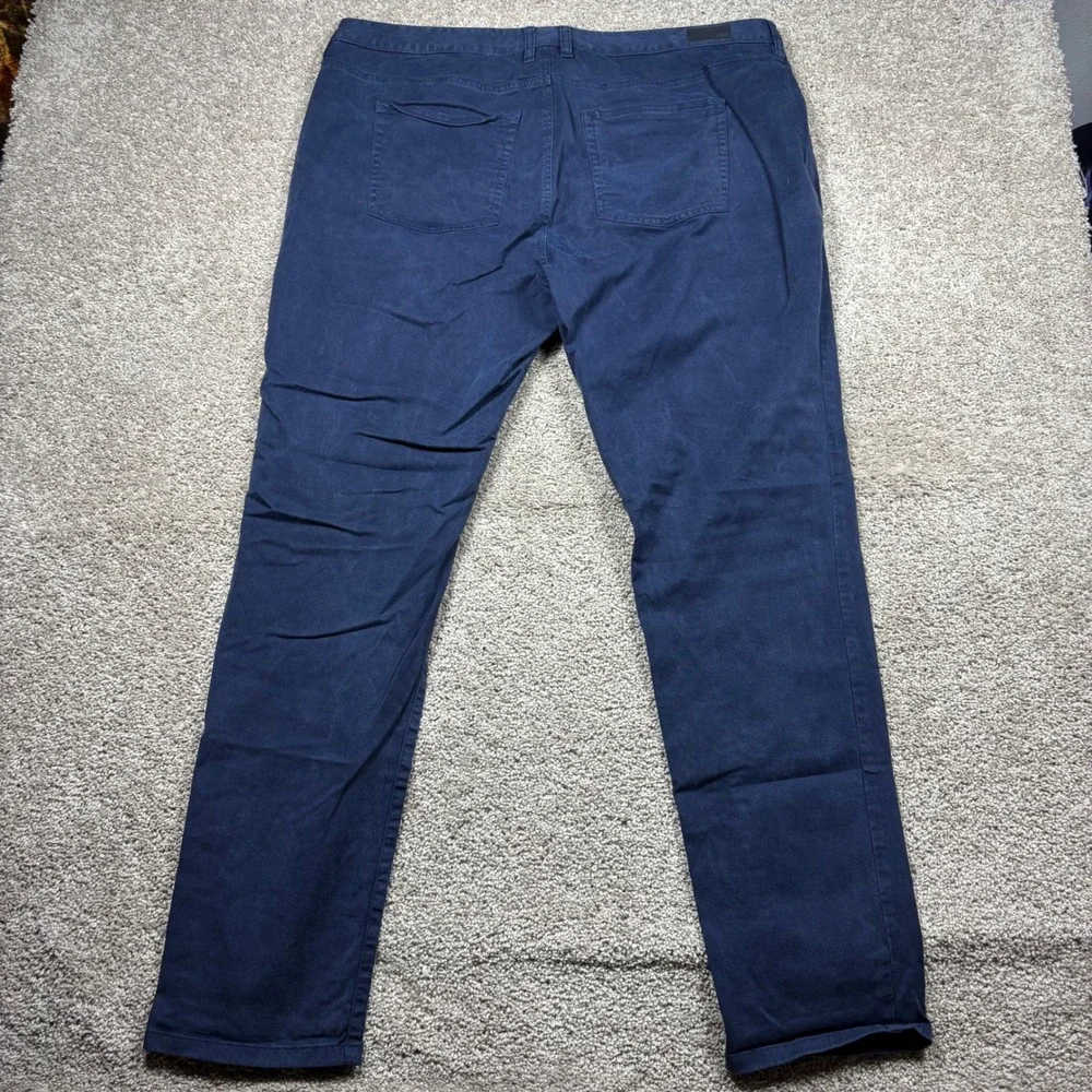 Rhone Mens Everyday Twill‎ Pant Navy Blue Slim Straight Stretch Size 40 101253